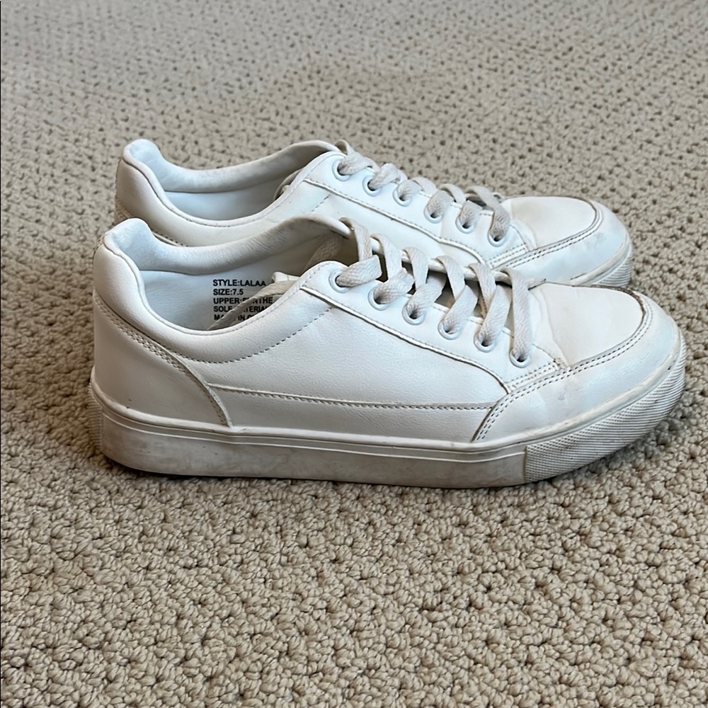 Lulu's White Sneakers 7.5